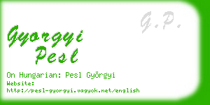 gyorgyi pesl business card